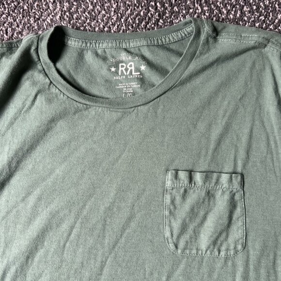 Ralph Lauren Double RL Short Sleeve garment dyed tee - Picture 2 of 3